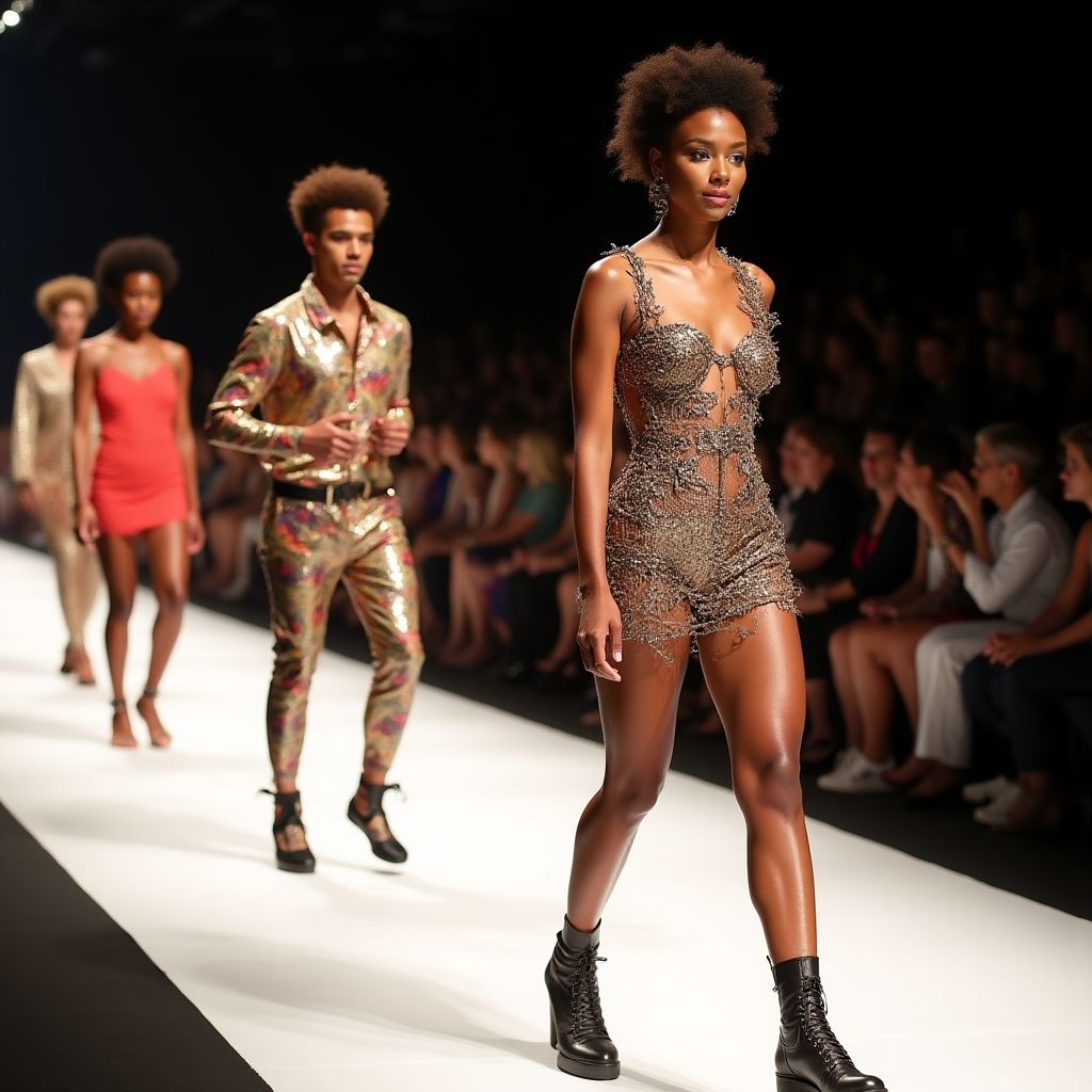 Models walking the runway during Sydney Fashion Week.